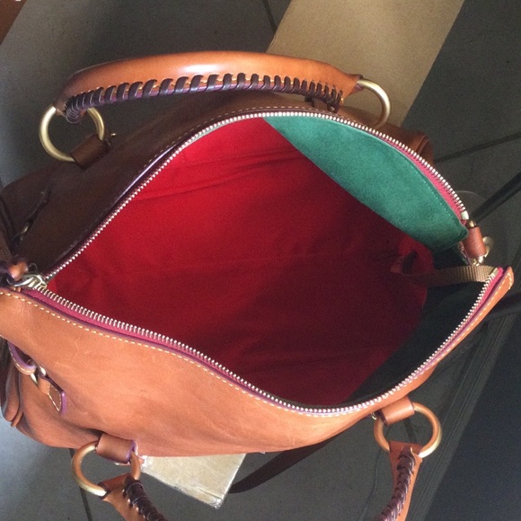 ❤️❤️❤️MAJOR CLEARANCE❤️❤️❤️Dooney & Burke Medium Satchel in Natural. Like New 🎁 - Picture 6 of 11